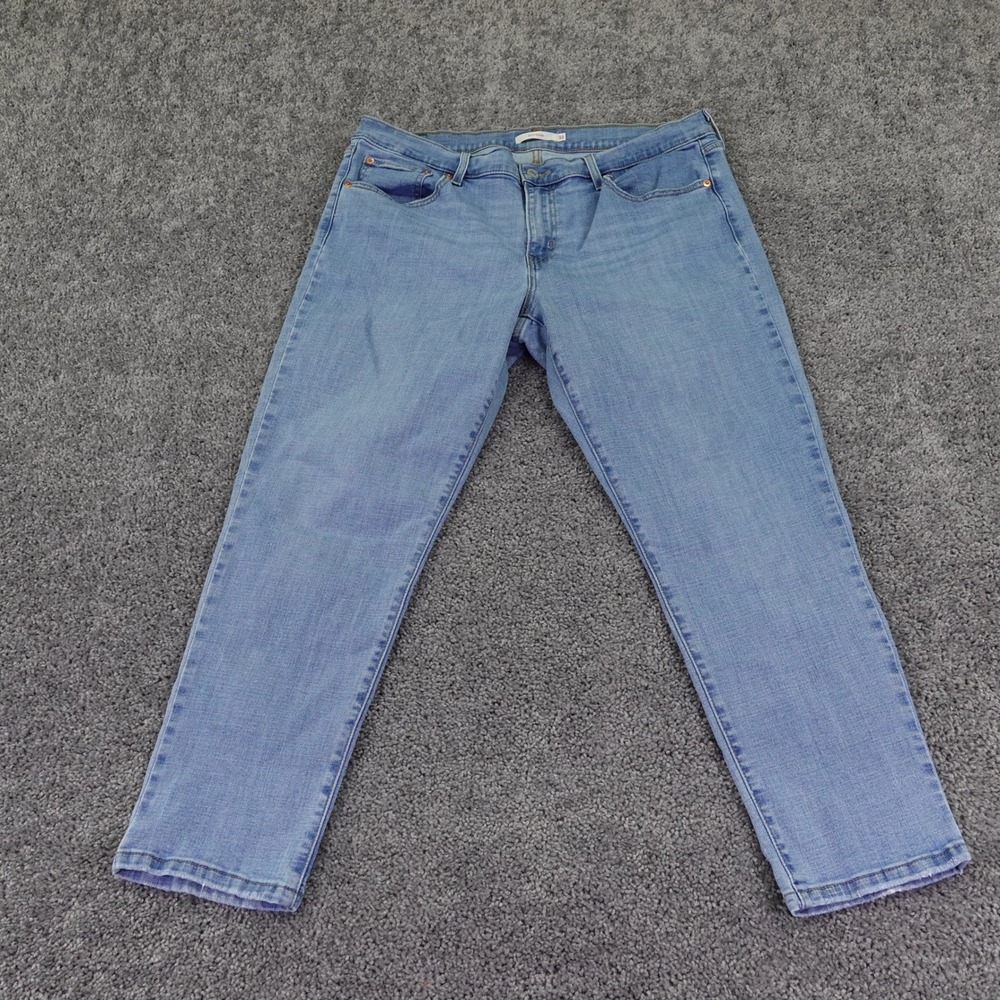 Levis Boyfriend Jeans Womens 32 Blue Denim Mid Rise Stretch Casual Everyday